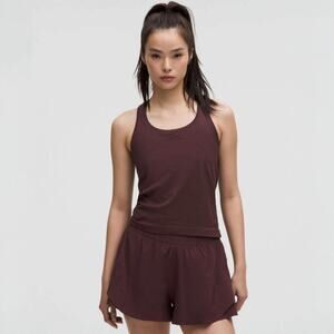 Lululemon Swiftly Tech Racerback Tank Top 2.0 Waist Length Burgundy Purple 2 XS